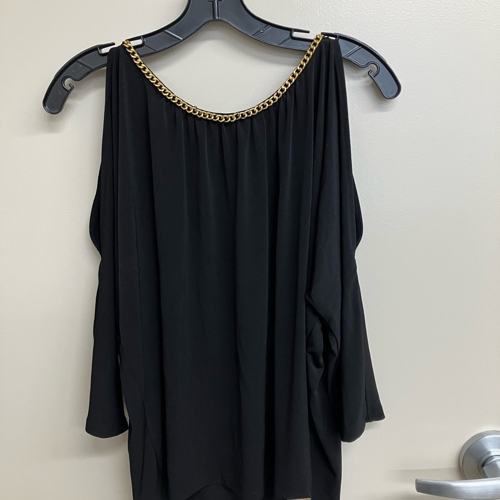Michael Kors gold chain blouse